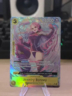 One Piece Card Game Jewelry Bonney OP08-105 SR English Alt Art Two Legends NM - Image 1