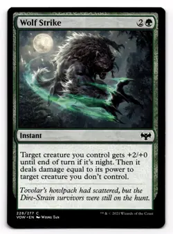 MTG Innistrad Crimson Vow Wolf Strike 228/277 Magic the Gathering - Image 1