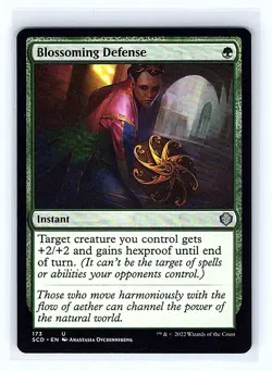 Blossoming Defense #173 Regular Uncommon MTG 2022 Starter Commander Set (SCD) - Image 1