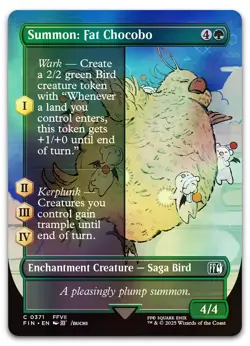 Summon: Fat Chocobo (Borderless) #371 (Foil) (NM) Final Fantasy FIN Magic MTG - Image 1