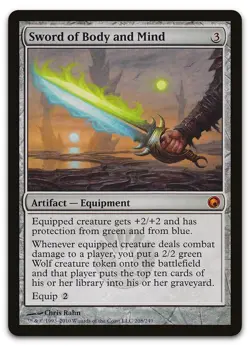 Sword of Body and Mind #208 (LP) Scars of Mirrodin SOM Magic MTG - Image 1