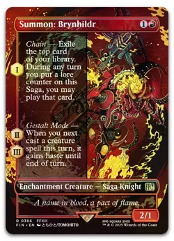 Summon: Brynhildr (Borderless) #366 (Foil) (NM) Final Fantasy FIN Magic MTG - Image 1