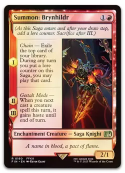 Summon: Brynhildr #160 (Foil) (NM) Final Fantasy FIN Magic MTG - Image 1