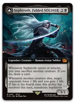 Sephiroth, Fabled SOLDIER (Extended Art) #451 (NM) Final Fantasy FIN Magic MTG - Image 1