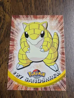 Sandshrew #27 Non Holo Green Logo Topps Pokemon TV Animation - Image 1
