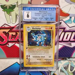 CGC 6 Machamp 8/102 1st Edition - Dutch - Base Set - Pokemon TCG - SHIPS FAST - Image 1