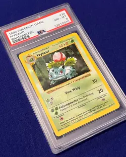 PSA 8 Shadowless Ivysaur #30 Base Set Shadowless 1999 Pokemon - Image 2