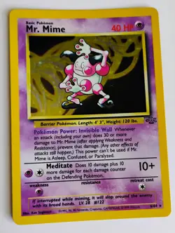 Mr. Mime 6/64 HOLO RARE Jungle WOTC Vintage Pokemon NM - Image 3