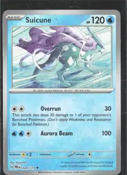 Suicune 024/131 Pokemon Prismatic Evolutions Master Ball Reverse Holo - Image 1