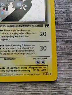 2000 Pokemon Dark Magneton Holo 11/82 Team Rocket LP - Image 5