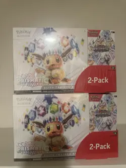 2x Pokemon TCG Prismatic Evolutions Costco Bundle Sealed ETB with 1 Booster - Image 1