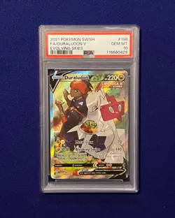 PSA 10 Duraludon V #198 SWSH Evolving Skies 2021 Pokemon GEM MINT - Image 1
