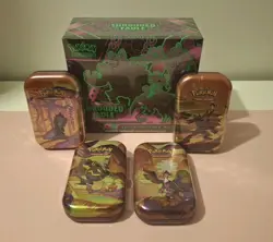 Pokemon TCG Scarlet & Violet Shrouded Fable Lot Sealed ETB & 4 Mini Tins NEW - Image 1