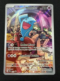 Team Rocket's Wobbuffet #203 Pokemon Center PROMO Card Holo NM ENG - Image 1