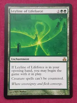 Magic The Gathering GUILDPACT LEYLINE OF LIFEFORCE green card MTG - Image 1
