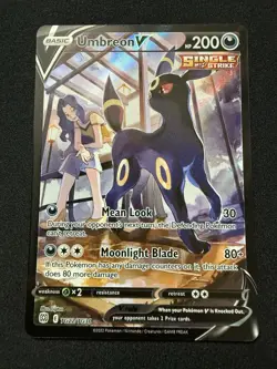 Authentic Brilliant Stars Trainer Gallery TG22/TG30 Umbreon V Pokemon Card Rare - Image 1