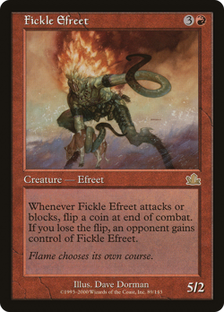 Fickle Efreet #89 (MP) Prophecy PCY Magic MTG - Image 1