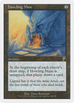 Howling Mine #300 (MP) 7th Edition 7ED Magic MTG - Image 1