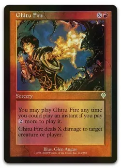 Ghitu Fire #144 (Foil) (NM) Invasion INV Magic MTG - Image 1