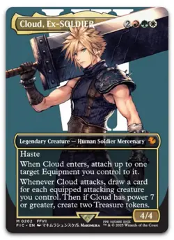 Cloud, Ex-SOLDIER (Borderless) #202 (NM) Final Fantasy FIC Magic MTG - Image 1