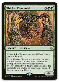 Thicket Elemental #21 (LP) Nissa vs. Ob Nixilis DDR Magic MTG - Image 1