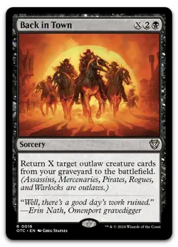 Back in Town #18 (NM) Thunder Junction OTC Magic MTG - Image 1