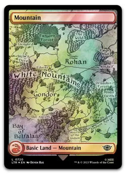 Mountain (0720) (Surge Foil) #720 (NM) Lord of the Rings LTR Magic MTG - Image 1