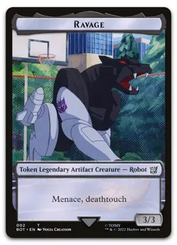 Ravage Token #2 (NM) Transformers BOT Magic MTG - Image 1