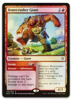 Bonecrusher Giant #115 (Foil) (NM) Throne of Eldraine ELD Magic MTG - Image 1