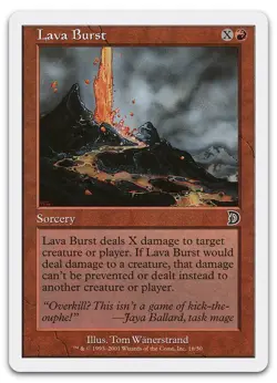 Lava Burst #16 (LP) Deckmasters Garfield vs Finkel DKM Magic MTG - Image 1