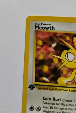 Meowth 1st Edition 62/82 Team Rocket WOTC Vintage Pokemon NM - Image 3