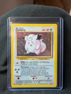 Pokemon TCG Cards Clefairy 5/102 Base Set Holo Rare - Image 1