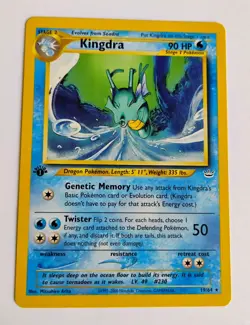 Pokemon Cards: Neo Revelation 1st Edition Rare: Kingdra 19/64 NM - Image 1