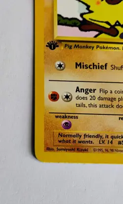 Pokemon 2000 Team Rocket 1st Edition Mankey 61/82 - Image 5