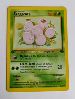 1999 Pokemon Jungle Set 1st Edition Exeggcute 52/64 LP - Image 1