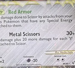 Scizor Pokemon Heartgold & Soulsilver Undaunted 84/90 *MINT Swirl and Holo Bleed - Image 3