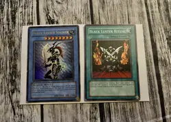 Yugioh Black Luster Soldier SYE-024 & Ritual SYE-025 Ultra Rare 1st Edition MP - Image 1