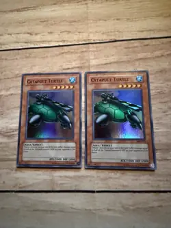 Yugioh! Catapult Turtle MRD-075 - Super Rare - Unlimited - Mint (Pack Fresh) X2 - Image 1