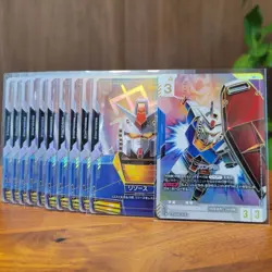 Gundam Card Game Gundam GD01-001 LR++ & Resource R-002 C++ 10 set Japanese - Image 1