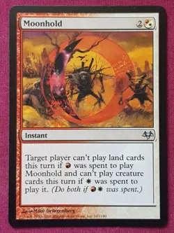 Magic The Gathering EVENTIDE MOONHOLD red/white card MTG - Image 1