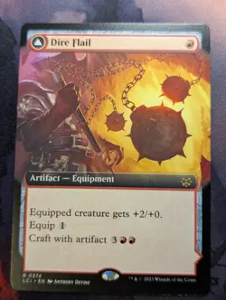 Dire Flail - LCI - 0374 - MTG - TCG Card EXTENDED - Image 1