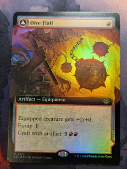 Dire Flail - LCI - 0374 - MTG - TCG Card EXTENDED FOIL - Image 1