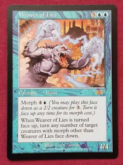 Magic The Gathering LEGIONS WEAVER OF LIES blue card MTG - Image 1