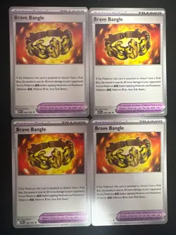 [4x Playset] Brave Bangle 080/086 WHT: White Flare English Pokemon Card NM - Image 1