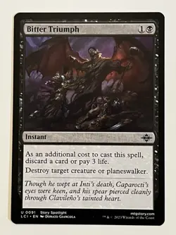Bitter Triumph Lost Caverns of Ixalan Non-Foil Regular MTG - Image 1