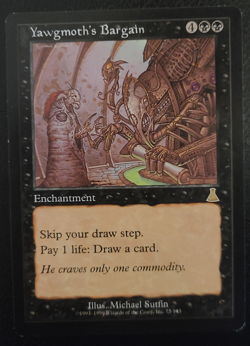 MTG Yawgmoth's Bargain (Lightly Played) Urza's Destiny (UDS) 1999 - Rare - (LP) - Image 1