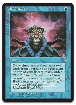 Brainstorm #61 (LP) Ice Age ICE Magic MTG - Image 1