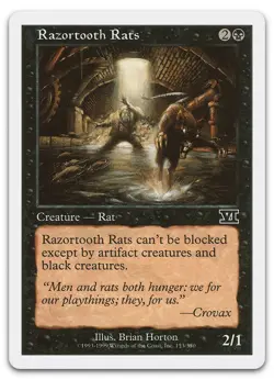 Razortooth Rats #153 (LP) Classic Sixth Edition 6ED Magic MTG - Image 1