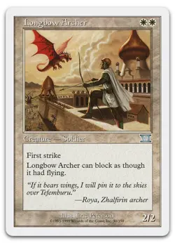 Longbow Archer #30 (LP) Classic Sixth Edition 6ED Magic MTG - Image 1