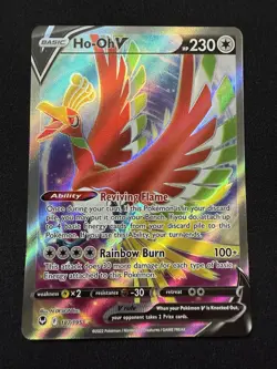 Ho-Oh V 187/195 Pokemon Silver Tempest Ultra Rare Full Art Near Min - Image 1